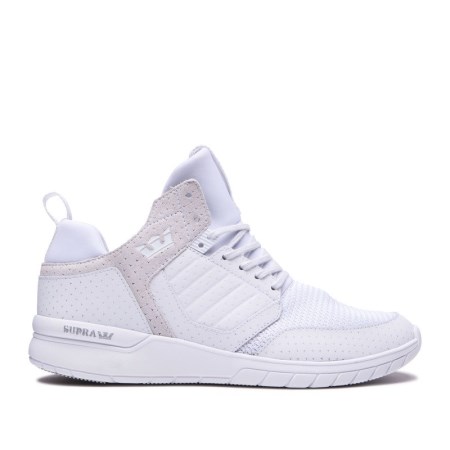 Supra Method Mens High Tops Shoes White UK 58EHP